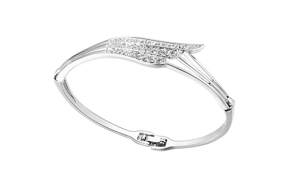 Bracciali Bangle Solitario - 4 Cristalli - Ventaglio