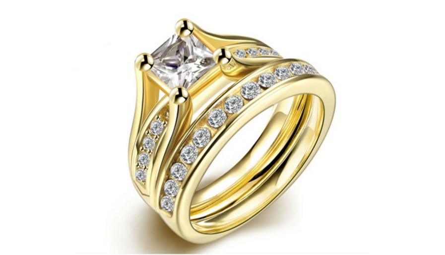 Doppio anello wedding gold