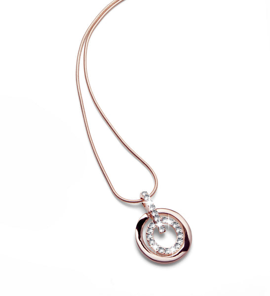 Collana round love con zirconia crystal